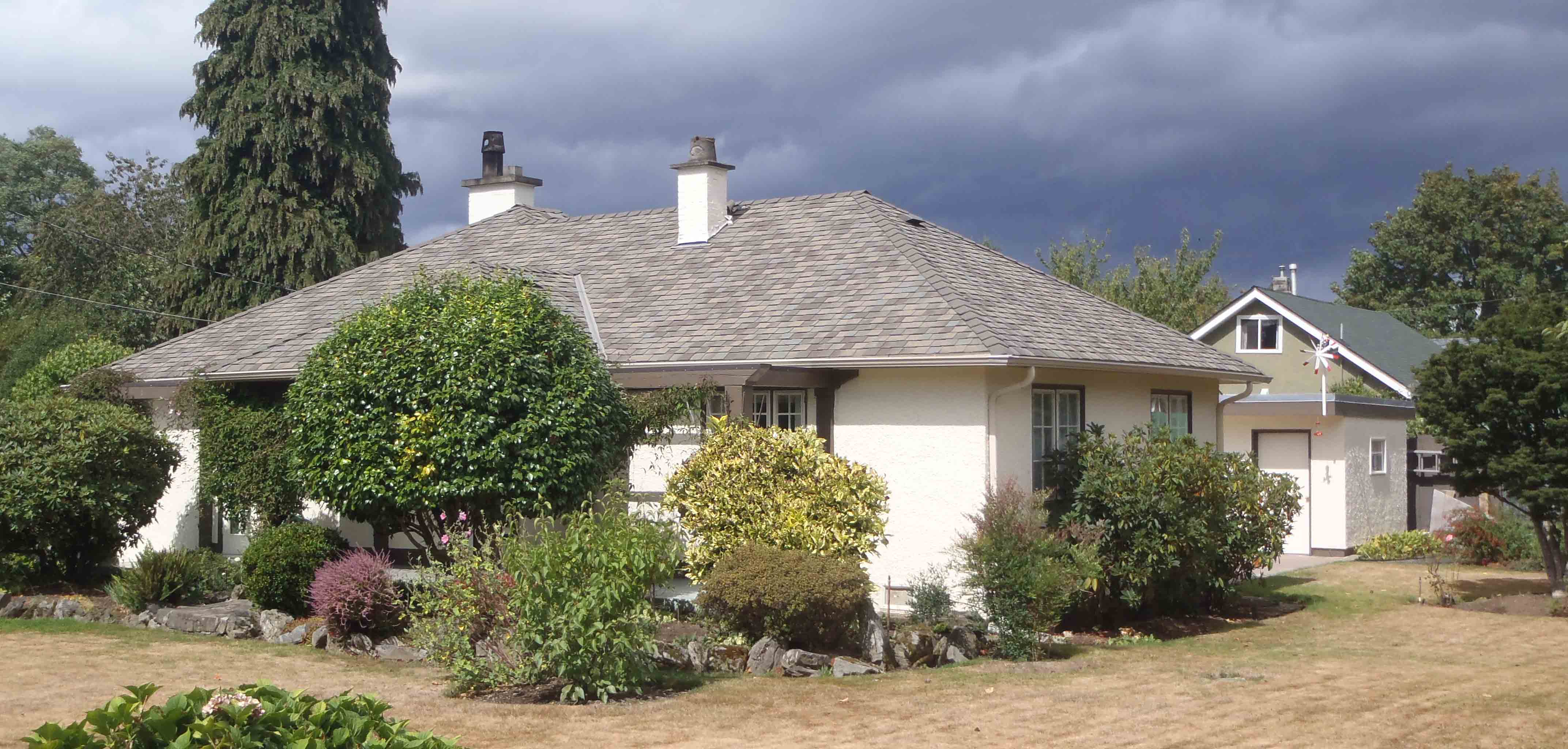 733 Wharncliffe Road, Duncan, B.C. Designed by architect Douglas James for Claude and Edna Green.