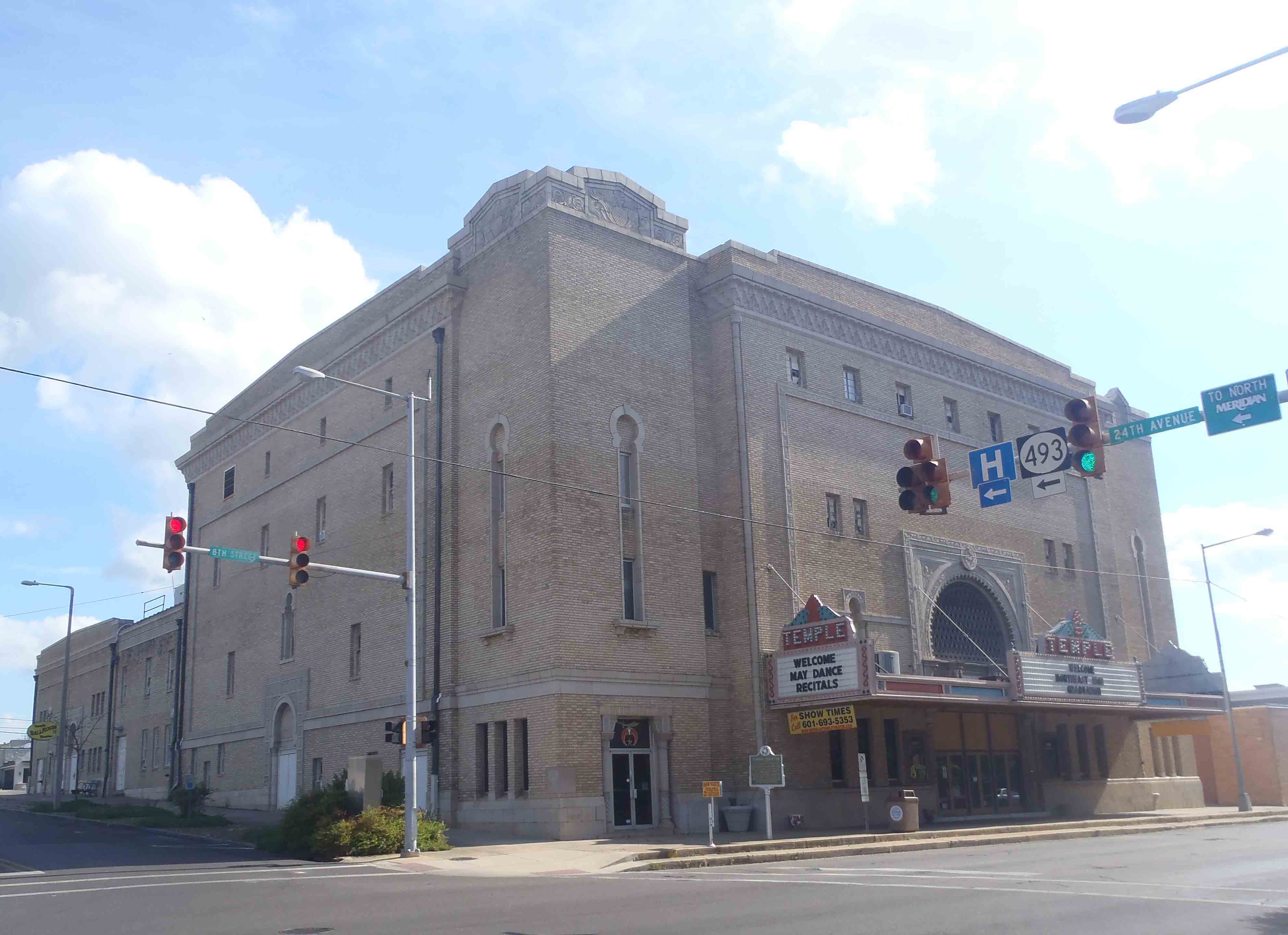 Temple Theater, Meridian, Mississippi. Built between 1923-1927 by Hamasa Shriners