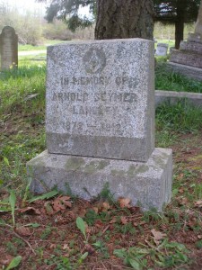 Arnold Langley headstone, St. Peter's Quamichan Anglican cemetery