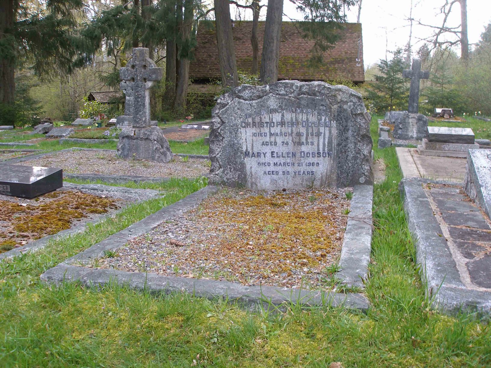 Christopher Dobson grave, St. Peter's Quamichan Anglican cemetery