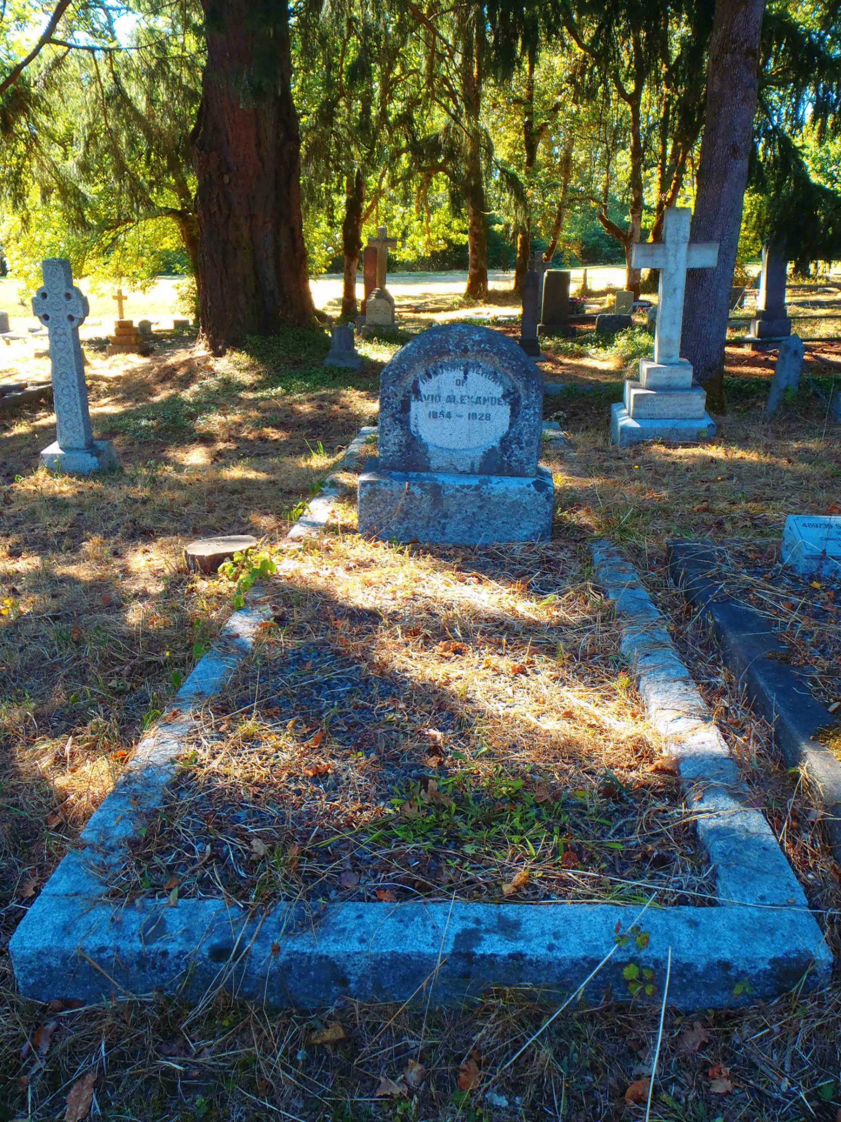 David Alexander grave, St. Peter's Quamichan Anglican cemetery