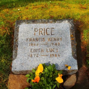 Frank Price headstone, St. Peter's Quamichan Anglican cemetery