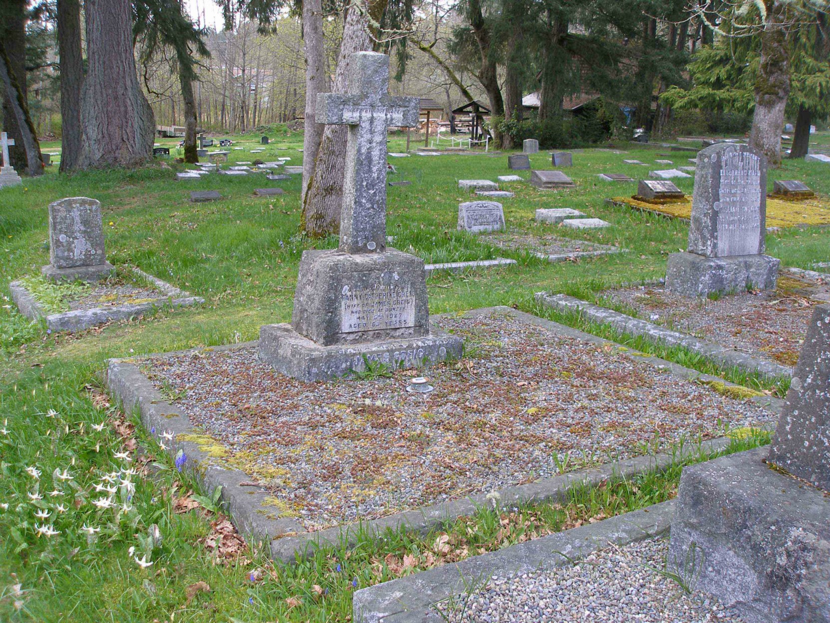 James Grieg grave, St. Peter's Quamichan cemetery