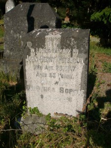 John Henry Peterson, grave, St. Peter's Quamichan cemetery