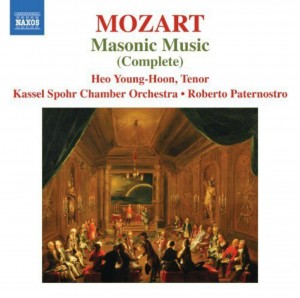 CD cover. Mozart Masonic Musico, Kassel Spohr Chamber Orchestra, Naxos Records