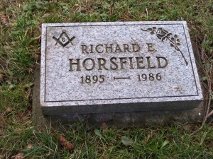 Richard Horsfield grave marker, St. Peter's Quamichan cemetery