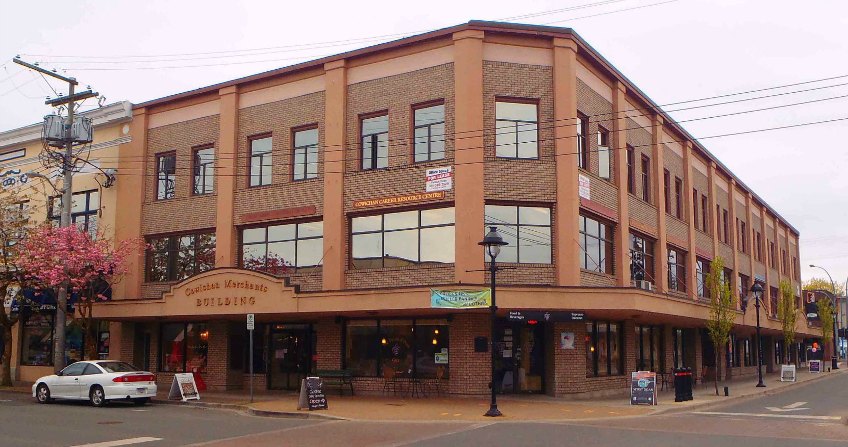 Cowichan Merchants Building in downtown Duncan. Thomas Pitt and Andrew H. Peterson were among the three partners who built this landmark building in 1912.