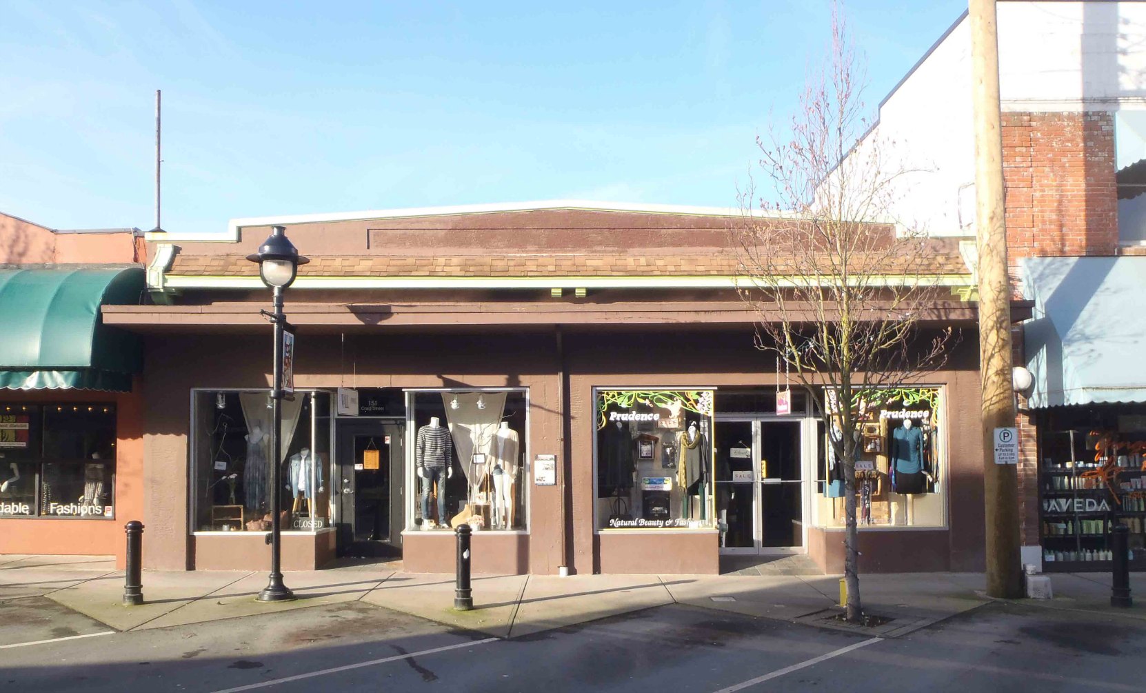 151-155 Craig Street is now two retail stores but it was built in 1929 by architect Douglas james for Hugh George Savage's Cowichan Leader newspaper.