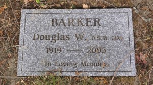 Douglas Barker grave marker, St. Mary's Somenos Anglican Cemetery