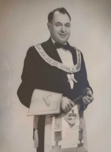 Douglas Halliday as Worshipful Master of Temple Lodge