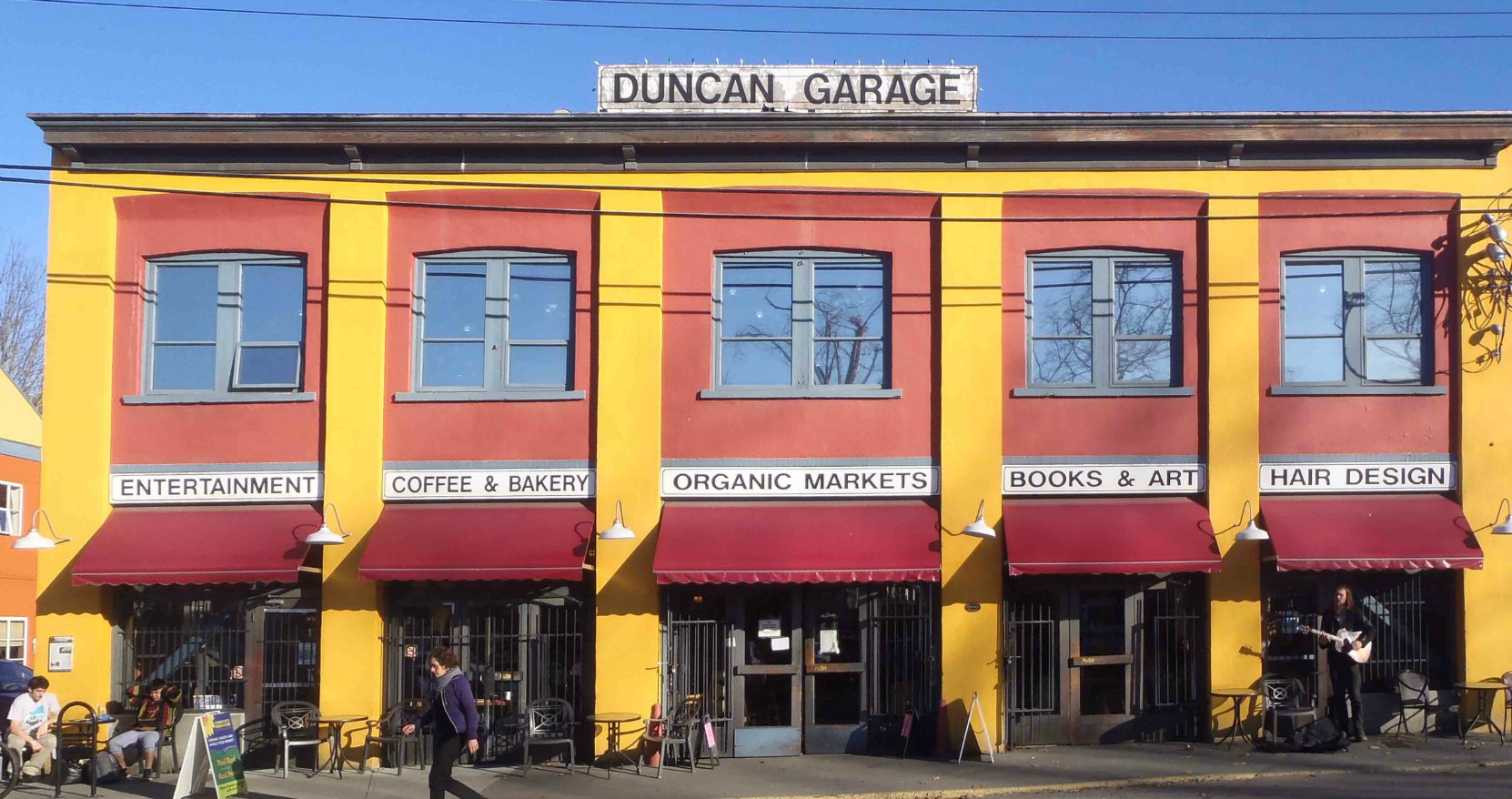 Duncan Garage, built in 1913 by Temple Lodge No.33 members Norman T. Corfield and John F. Corfield.