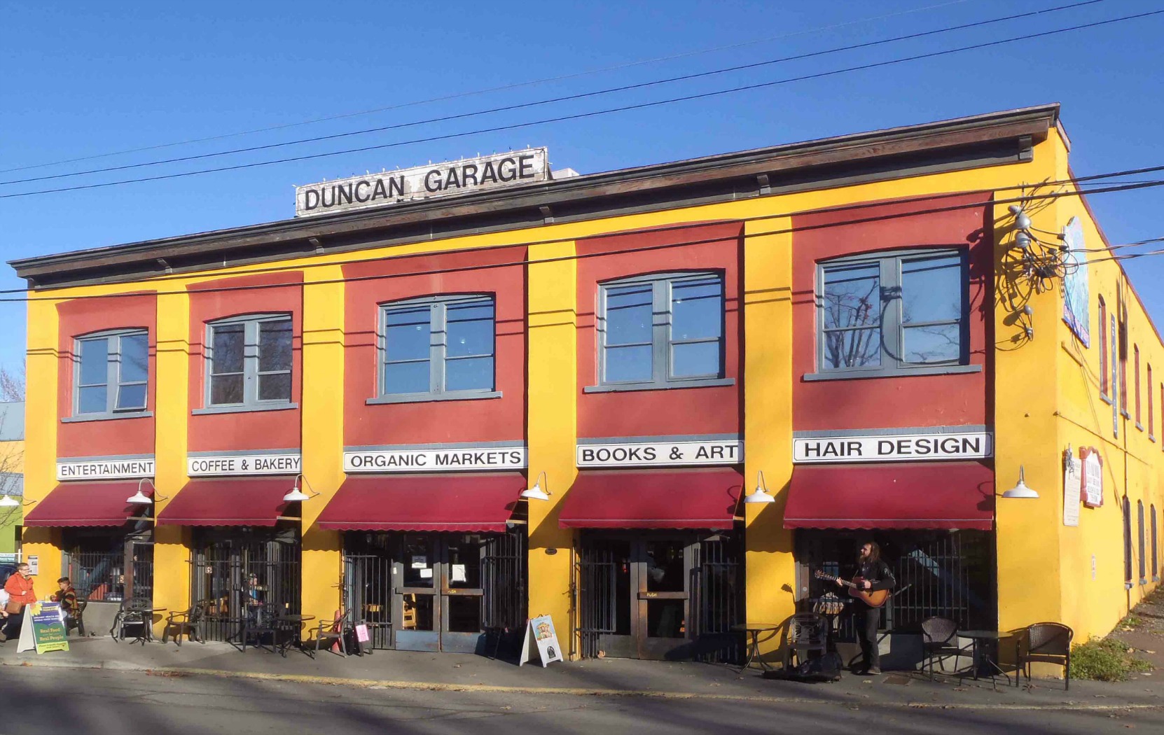 Duncan Garage, built in 1913 by Temple Lodge No.33 members Norman T. Corfield and John F. Corfield.