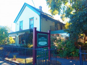 Green Door, Ingram Street in downtown Duncan. Built in 1903 by Samuel Robinson for Andrew Hans Peterson.