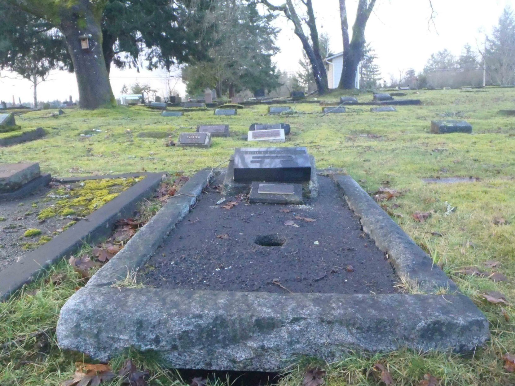 Herbert William Dickie, grave, Mountain View cemetery, North Cowichan