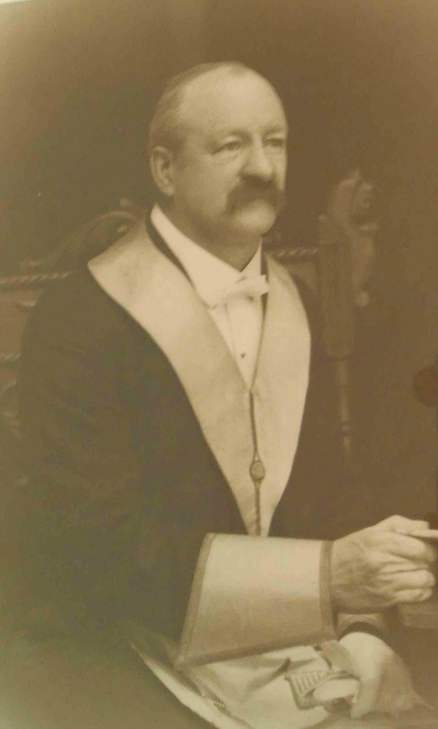 Roland Clayton Fawcett as Worshipful Master of Temple Lodge, No.33 in 1915