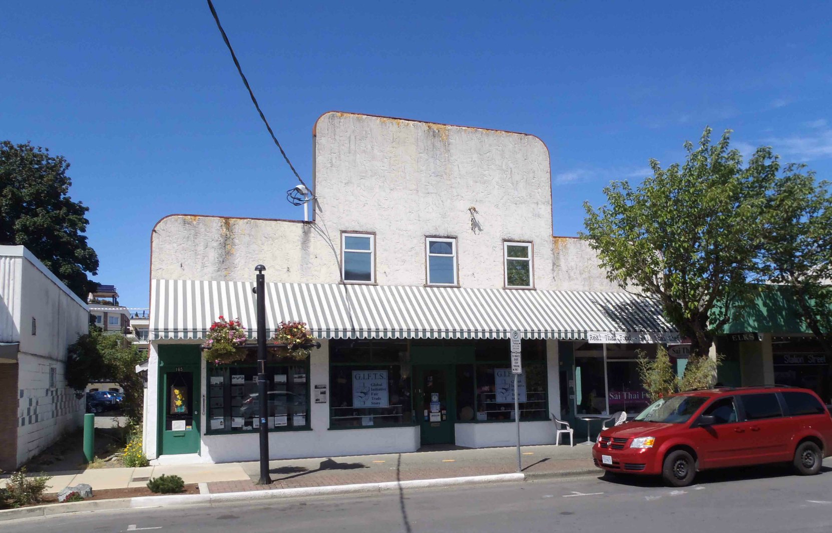 161-165 Station Street in downtown Duncan. The storefront at 165 Station Street (on the left of the photo) was occupied by Kyle's Taxi from the 1920s to the 1950s.