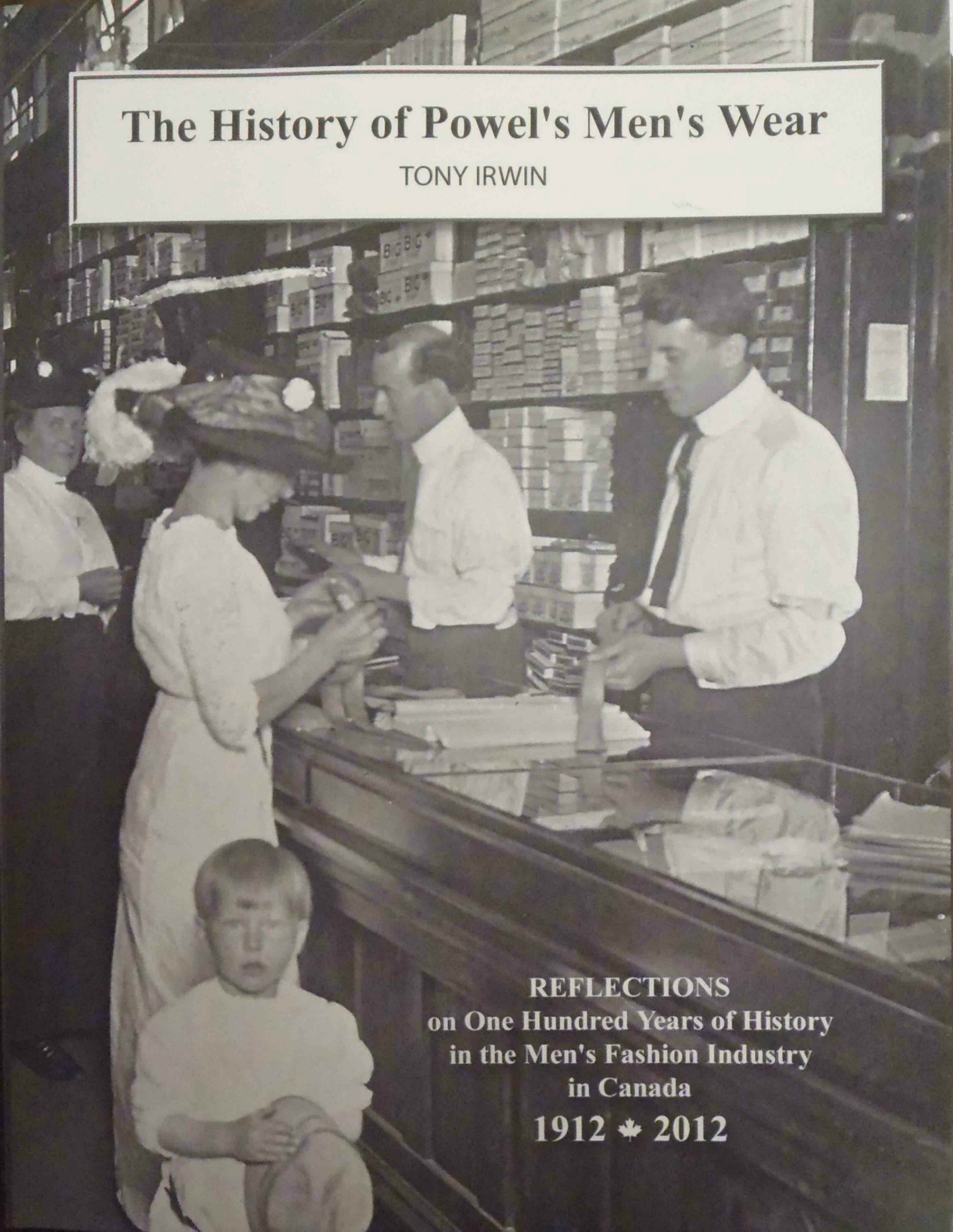 History of Powel's Men's Wear by Tony Irwin, book cover