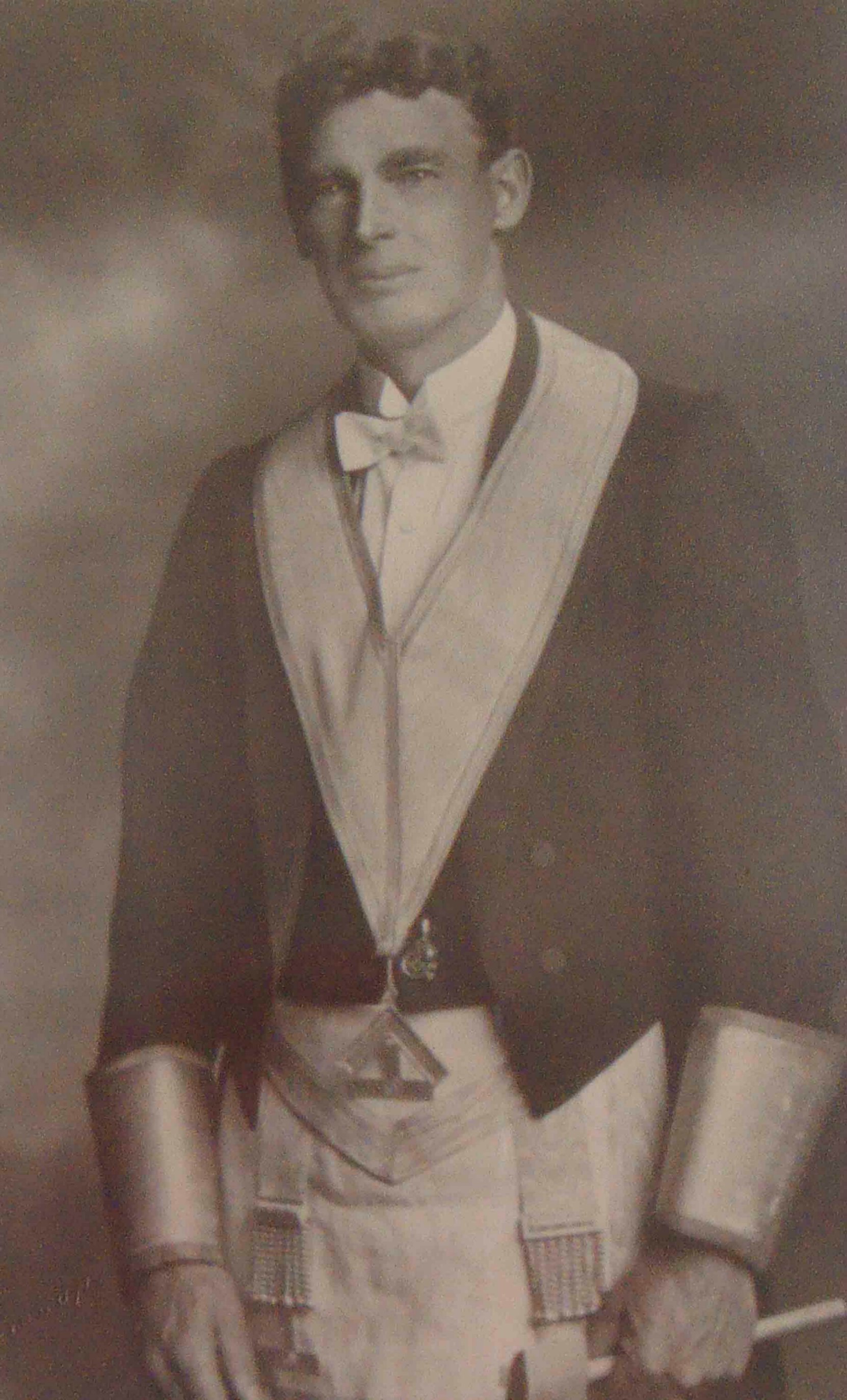 Albert Edward Green as Worshipful Master of Temple Lodge, No.33 in 1927