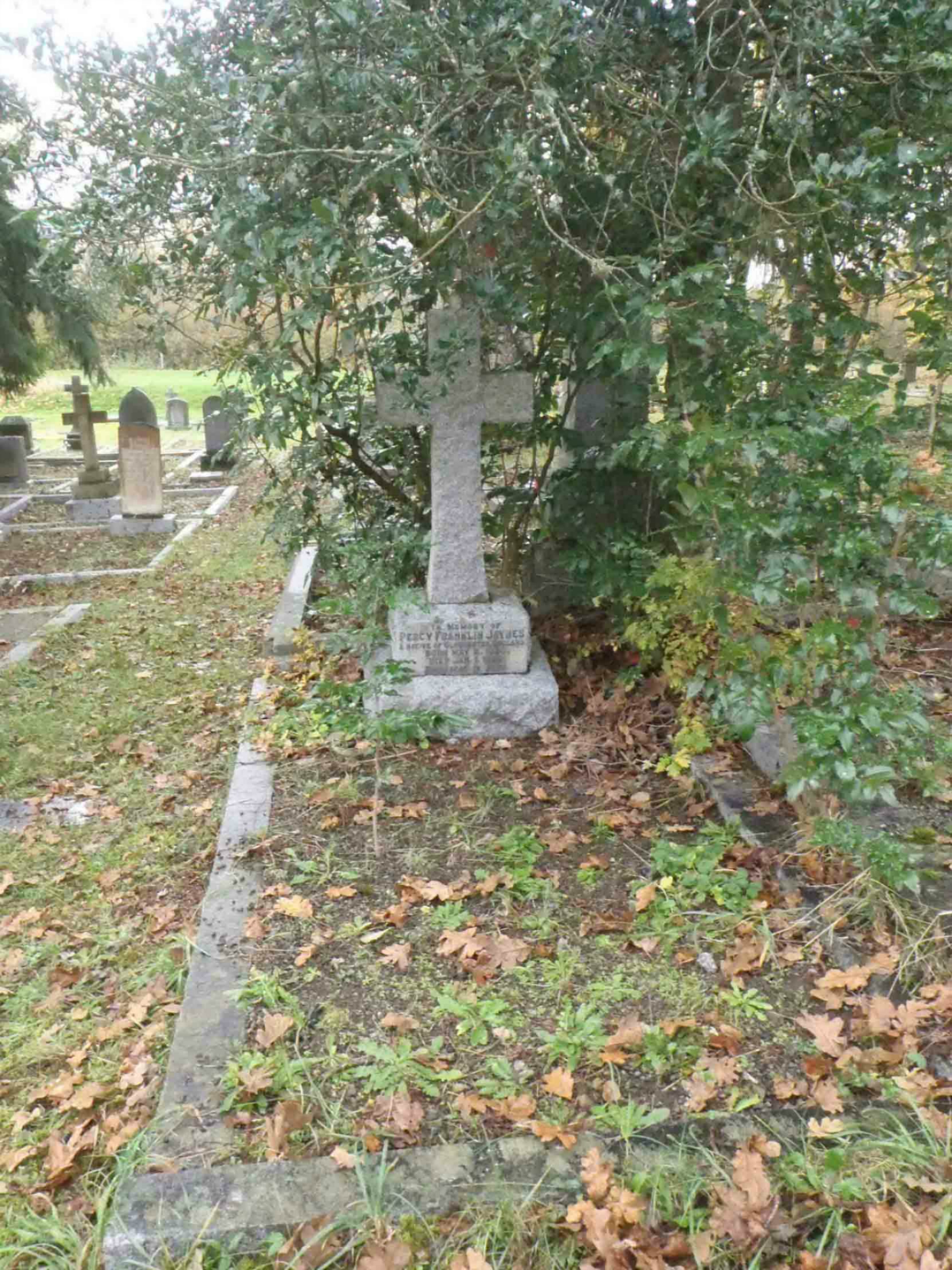 Percy Franklin Jaynes grave, St. Peter's Quamichan Anglican cemetery. North Cowichan