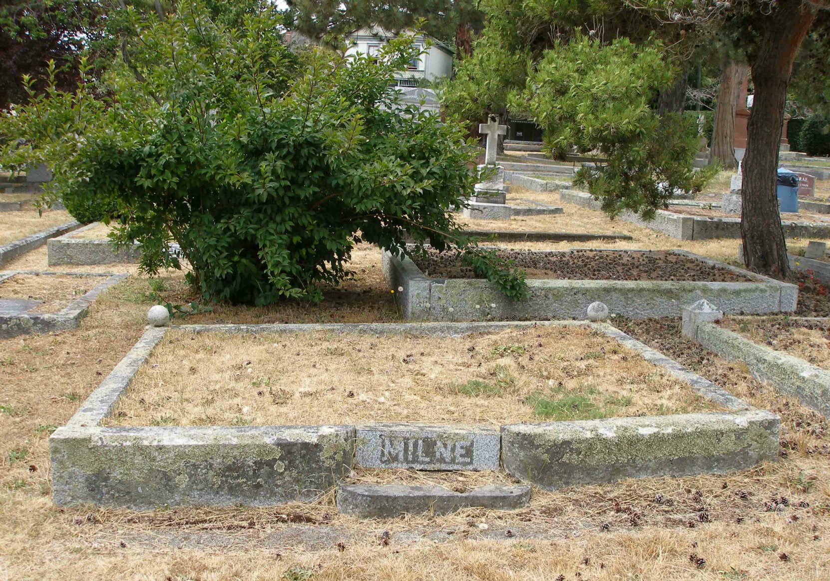 Alexander Roland Milne (died 1904, aged 65), grave in Ross Bay Cemetery, Victoria, B.C.