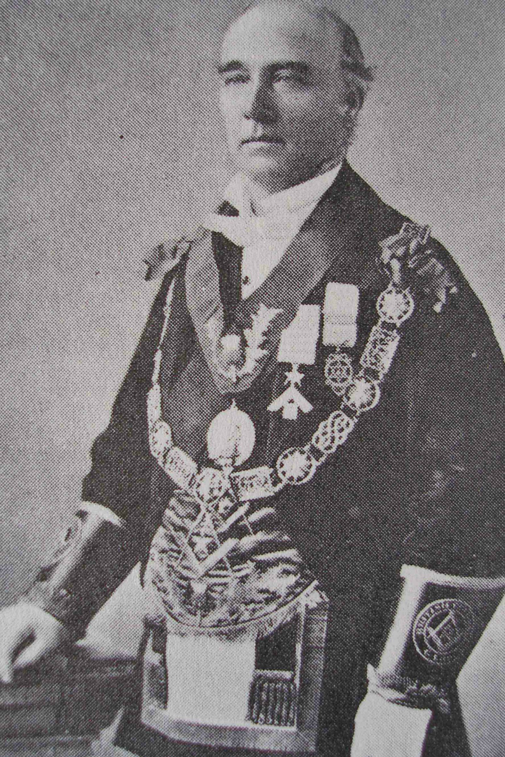 Eli Harrison Sr. as Grand Master of B.C.