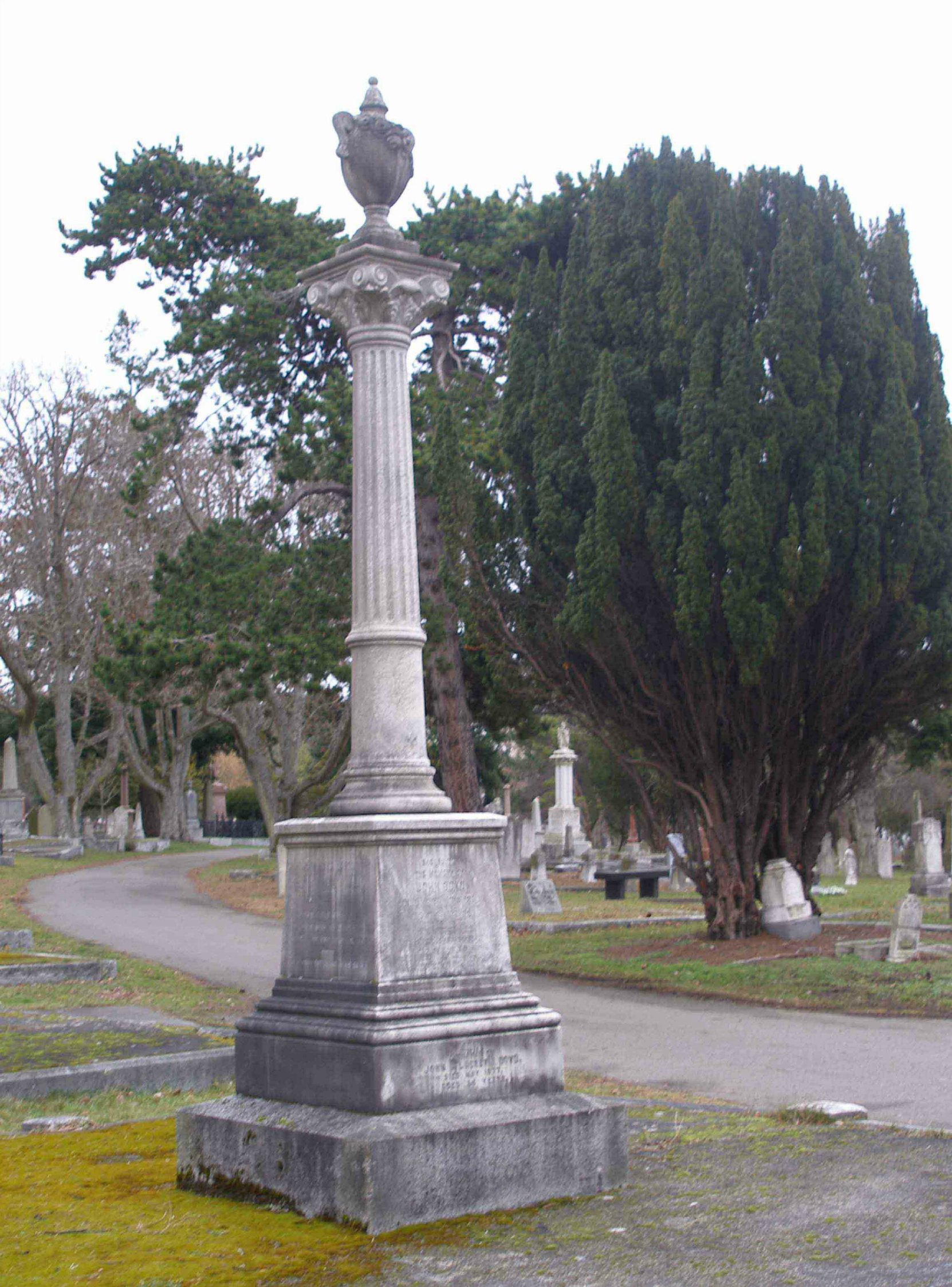 John Boyd grave marker, Ross Bay Cemetery, Victoria, B.C.