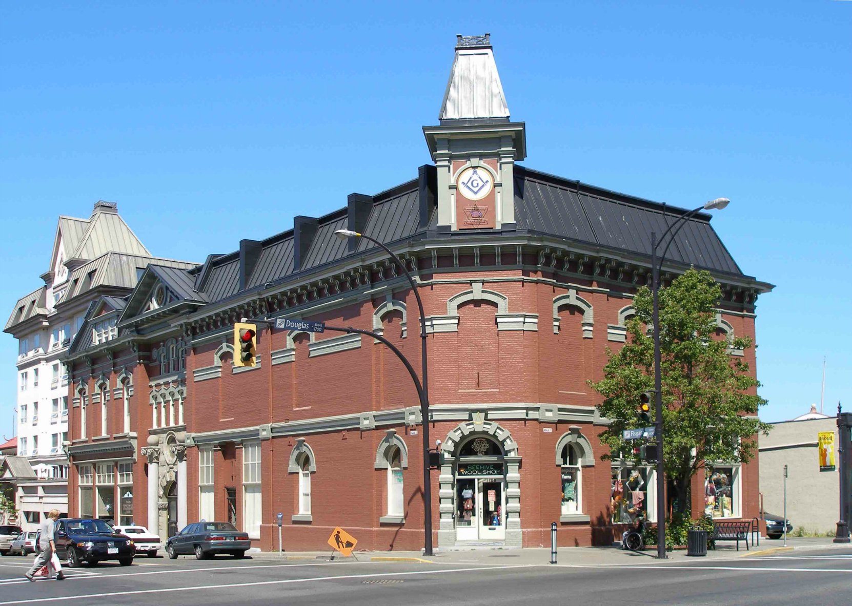 Victoria Masonic Temple, 650 Fisgard Street. Built in 1878 with additions in 1909.