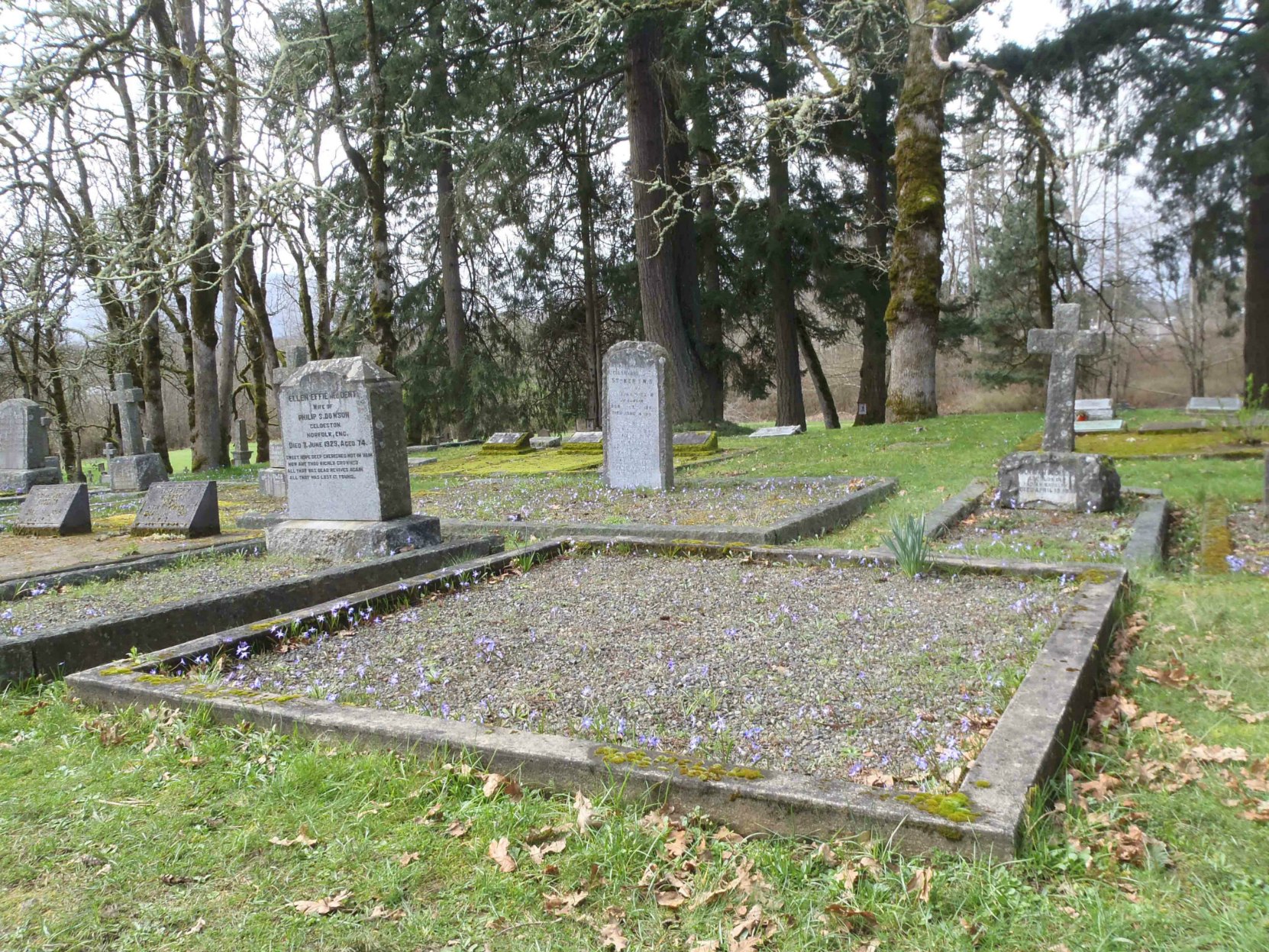 Richard Guy Mellin grave, St. Peter's Quamichan Anglican cemetery, North Cowichan, B.C.