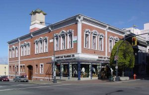 The Southgates-Leschelles building, 1102-1104 Government Street in downtown Victoria, designed circa 1861 by Richard Lewis.