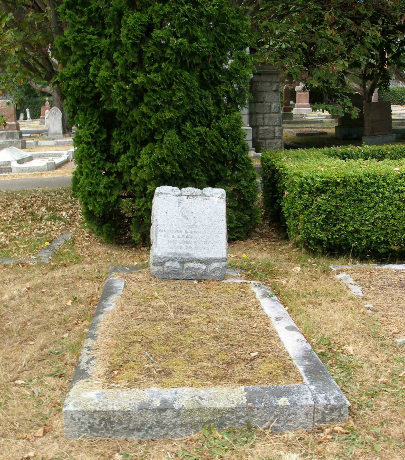 Charles E. Stallard grave, Ross Bay Cemetery, Victoria. B.C.
