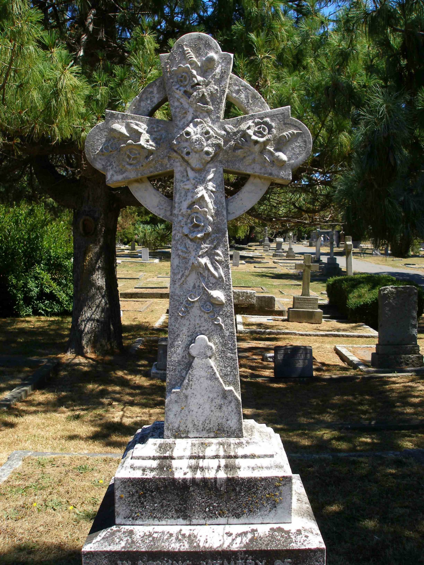 Celtic Cross on the grave of Colonel Edward Gawlor Prior, Ross Bay Cemetery, Victoria, B.C.