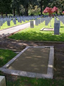 The grave of Frederick James Bailey in the Naval & Veterans cemetery, Esquimalt, B.C.