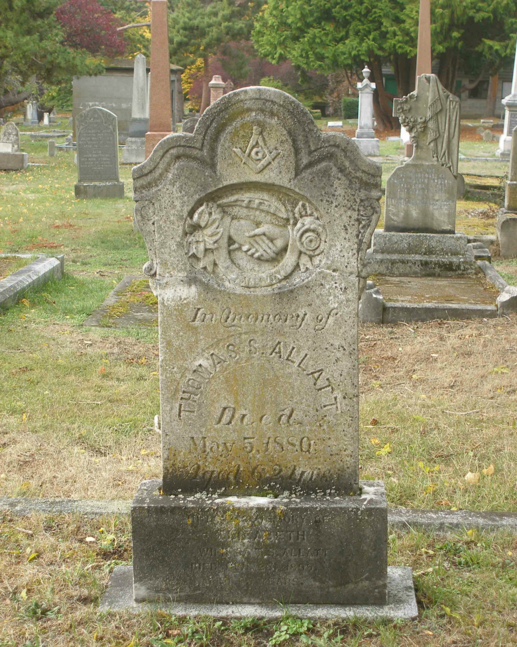 Thomas Smith Allatt grave, Ross Bay Cemetery, Victoria, B.C.