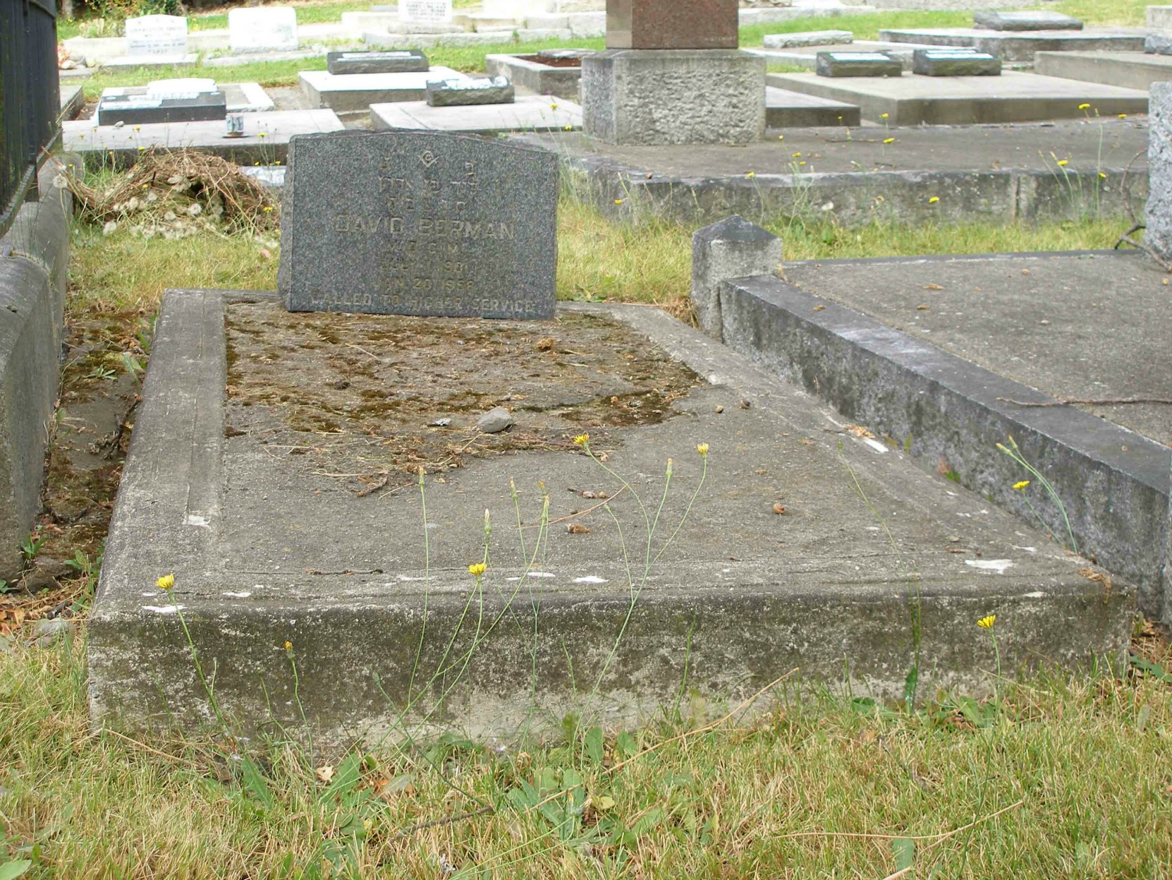 David Berman grave, Victoria Jewish Cemetery, Victoria, B.C.