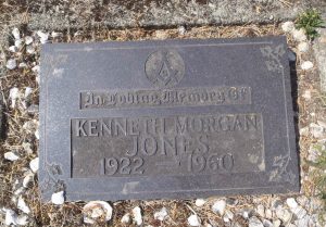 Kenneth Morgan Jones grave marker, Holy Trinity Anglican cemetery, North Saanich, B.C.