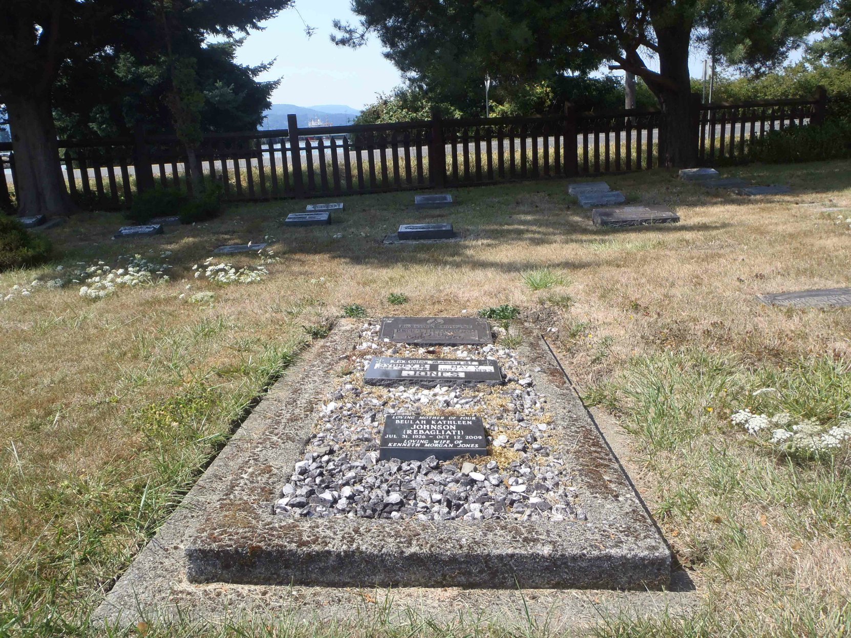 Kenneth Morgan Jones family grave, Holy Trinity Anglican cemetery, North Saanich, B.C.