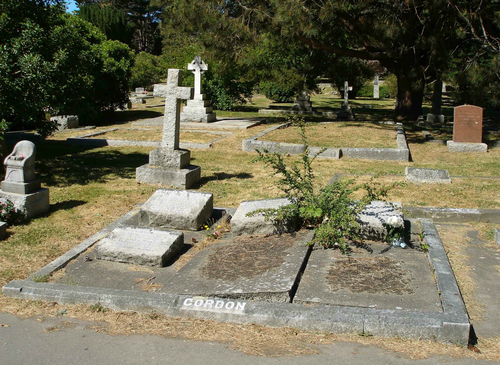 William Gordon is buried in the Gordon family plot in Ross Bay Cemetery, Victoria, B.C.