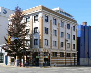 1320-1324 Blanshard Street, Victoria, B.C. Built in 1913 by architect Thomas Hooper for Max Leiser, who opened it as the Kaiserhof Hotel