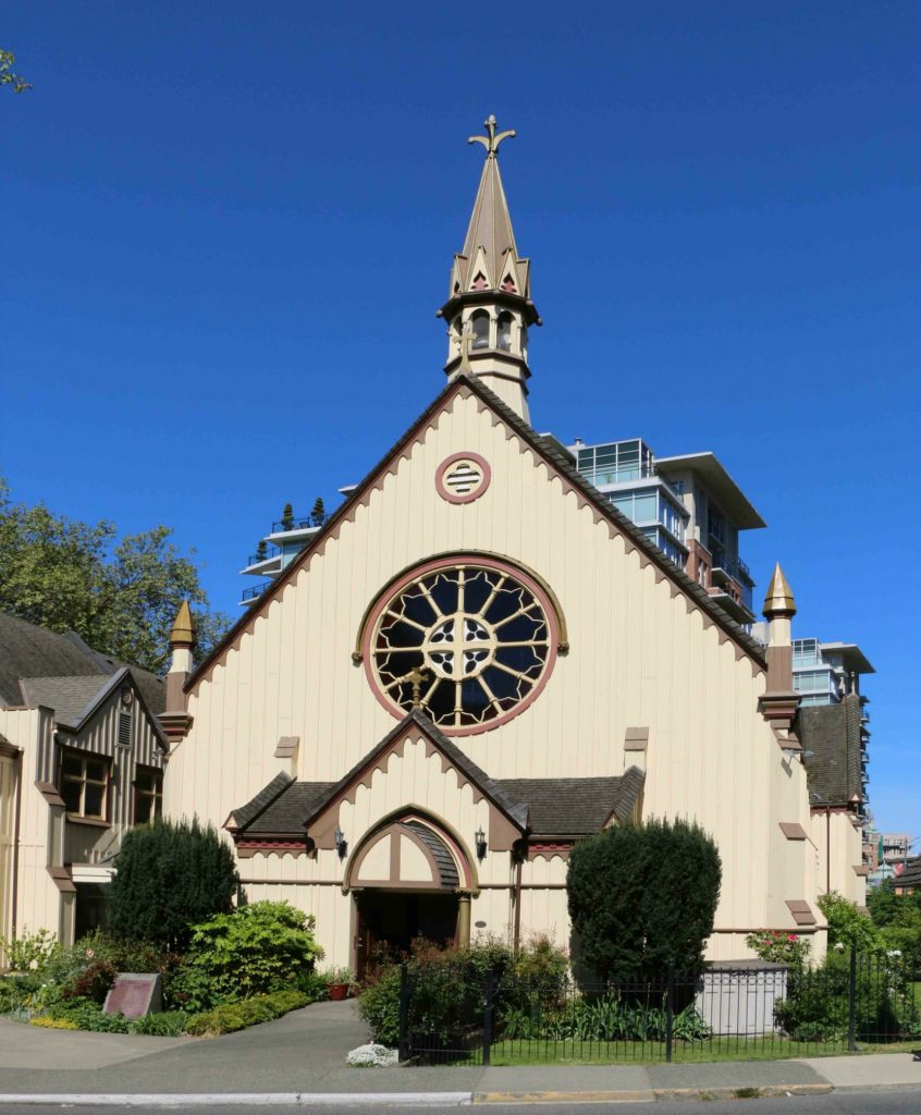 The Church of Our Lord, 626 Blanshard Street, Victoria, B.C. Designed and built in 1876 by architect John Teague for Rev. Edward Cridge and the Reformed Episcopal Church