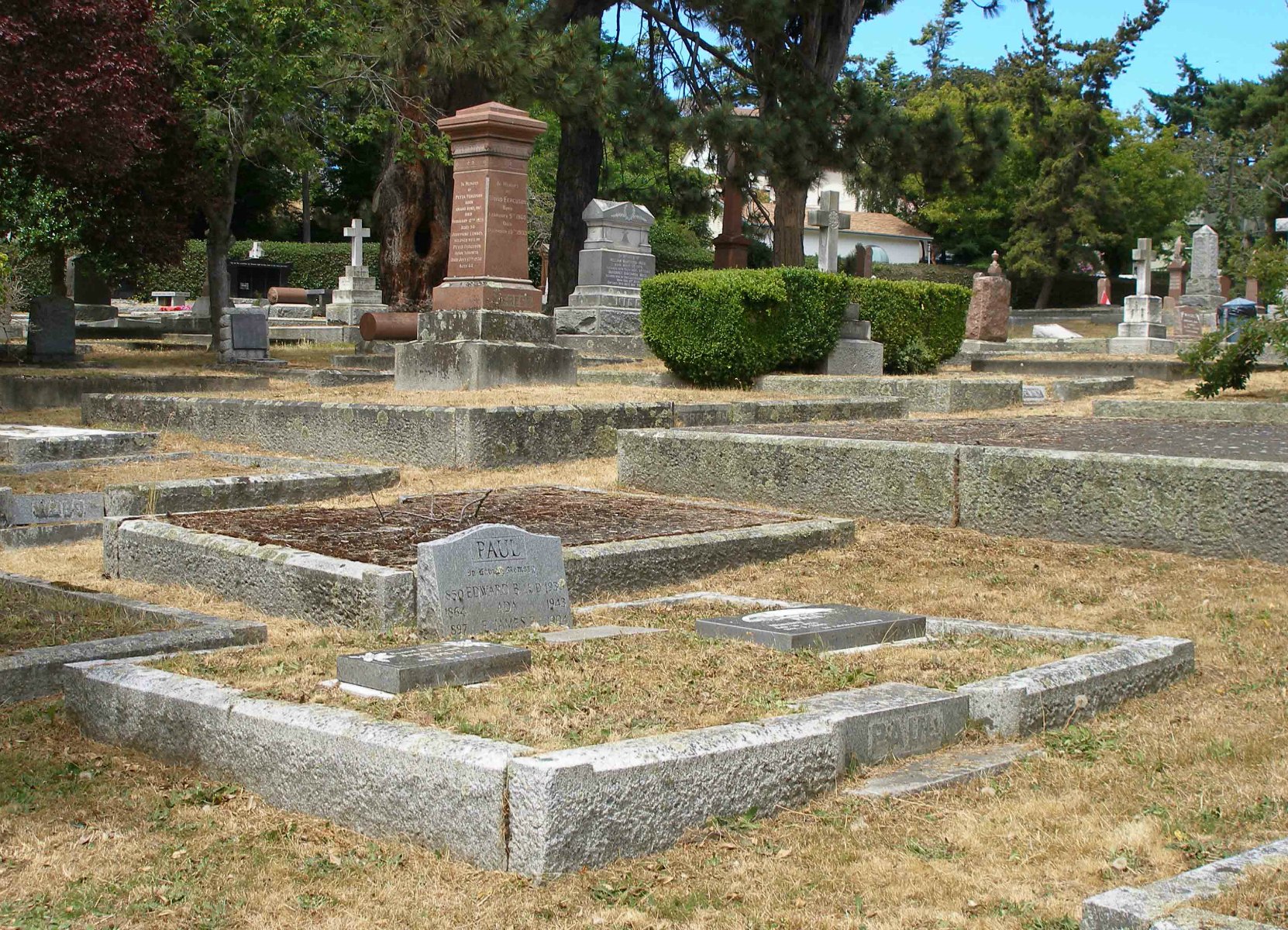 Edward Burness Paul family grave, Ross Bay Cemetery, Victoria, B.C,