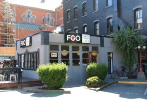 This small building at 769 Yates Street is now a restaurant but was originally built as a gas station on the grounds of the Dominion Hotel.