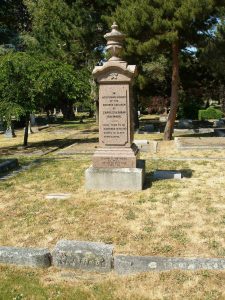 Charles Hayward family burial plot, Ross Bay Cemetery, Victoria, B.C. (photo by Temple Lodge No. 33 Historian)