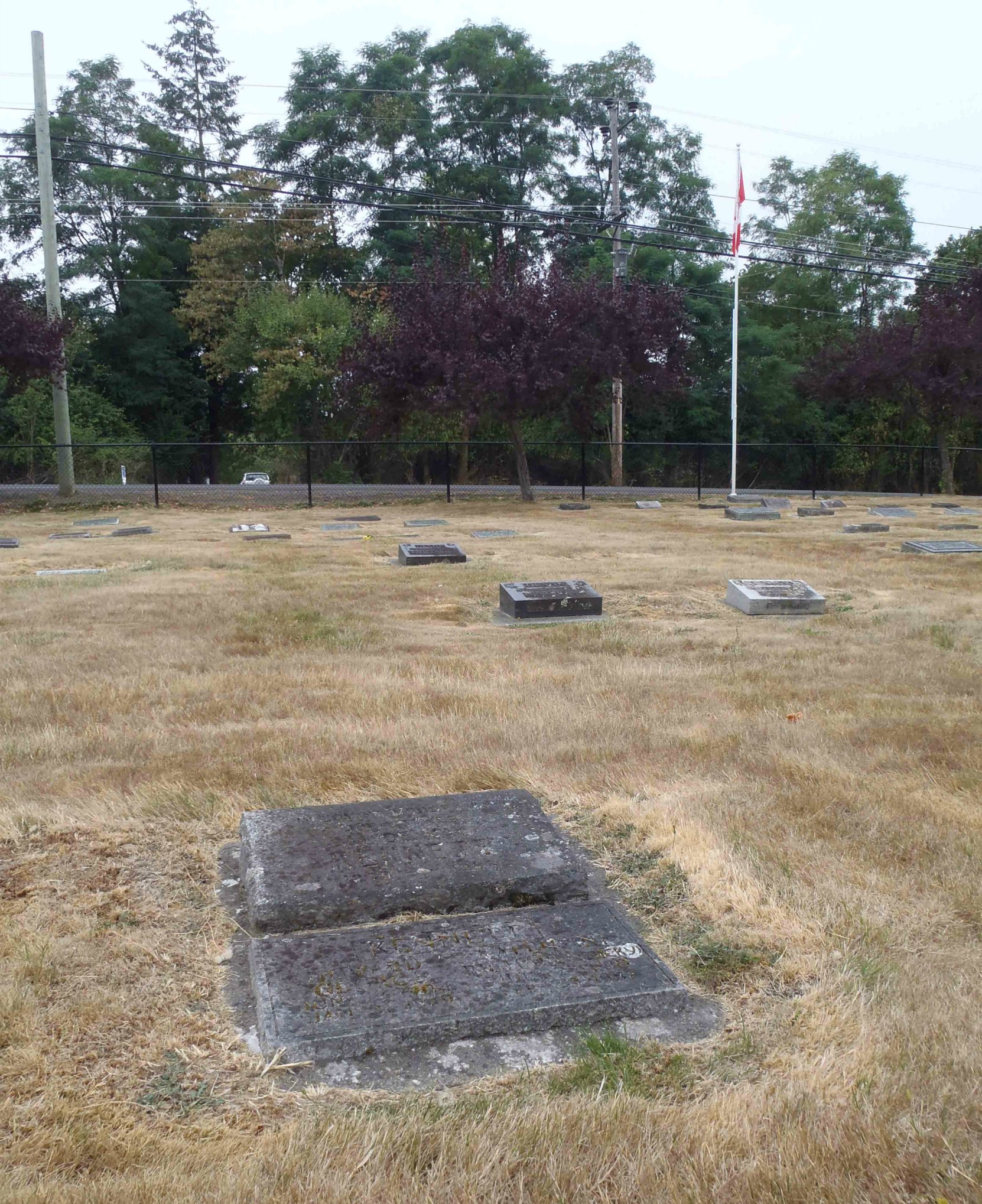 Richard "Bucky" Kennett grave, Mountain View Cemetery, North Cowichan (photo by Temple Lodge No. 33 Historian)