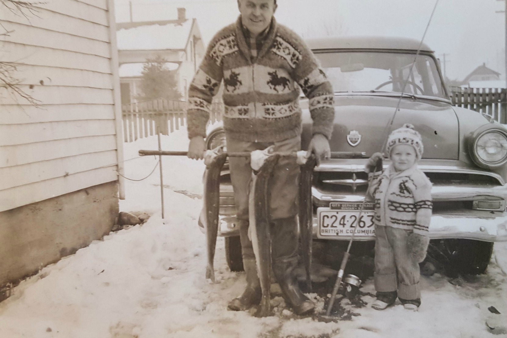 Richard "Bucky" Kennett and his son circa 1954. (photo courtesy of the Kennett family & Bucky's Sport Shop - used with permission)