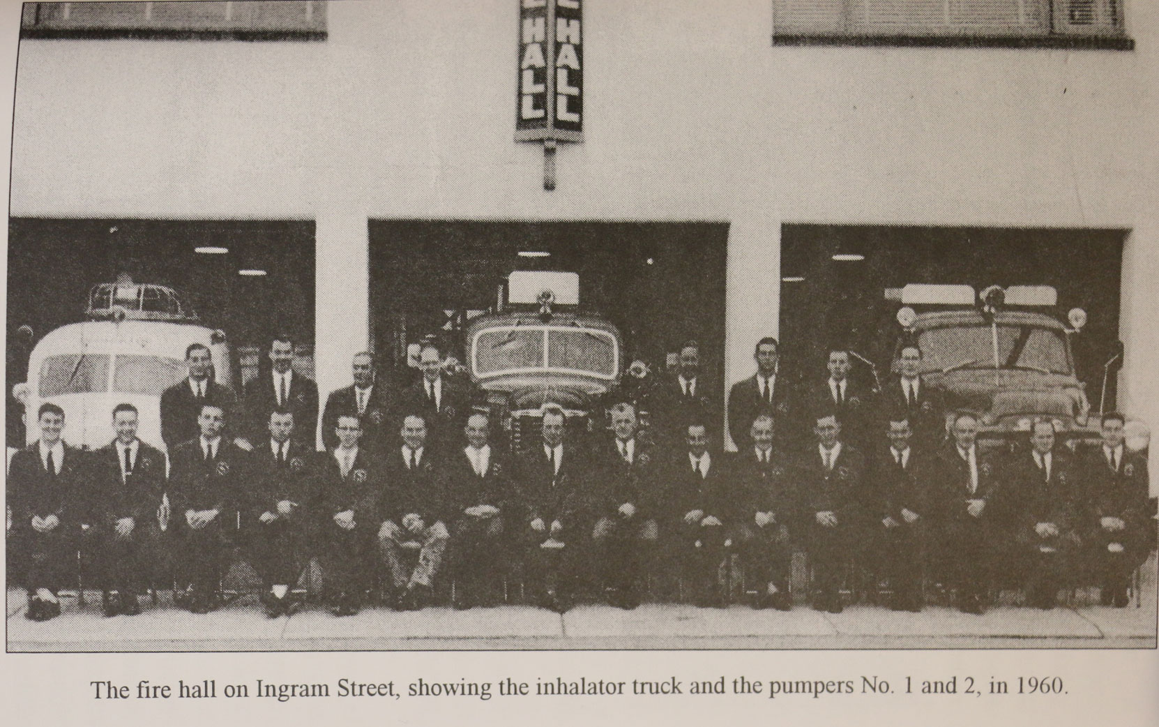 The Duncan Volunteer Fire Department in 1960 outside 40 Ingram Street (photo: Duncan Volunteer Fire Department)