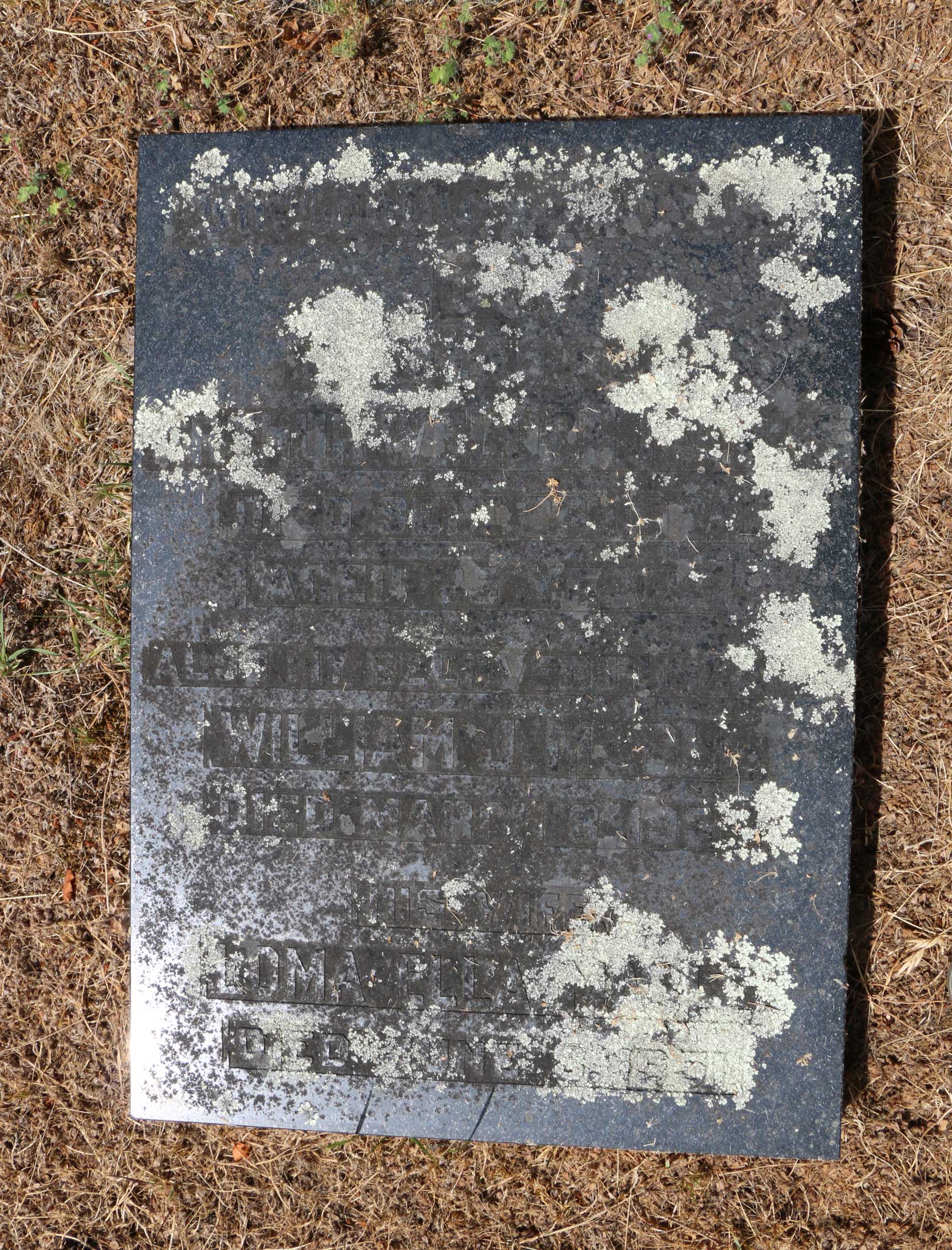 William Mable grave inscription, Ross Bay Cemetery, Victoria, BC (photo: Temple Lodge No. 33 Historian)