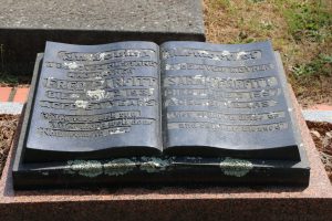 Fred Parfitt grave inscription, Ross Bay Cemetery, Victoria, BC (photo: Temple Lodge No. 33 Historian)