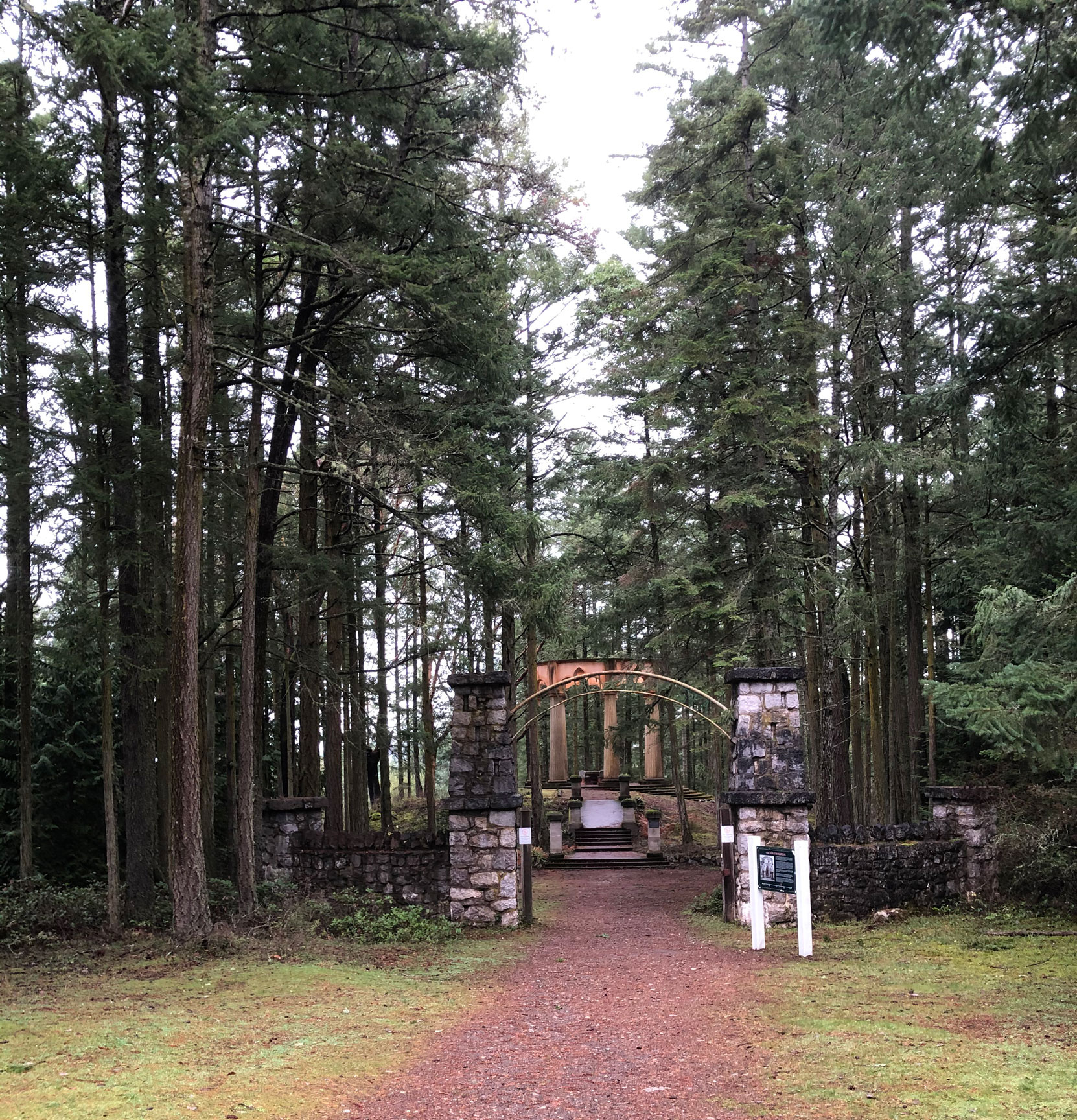 McMillin Mausoleum, Roche Harbor, Washington (photo by Mike Gains, V&Q, No.2)