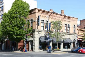 The Porter Block, 1402-1406 Douglas Street in downtown Victoria, B.C. Built in 1900 by architect W. Ridgway Wilson for Robert John Porter (photo_ Temple Lodge No. 33 Historian)