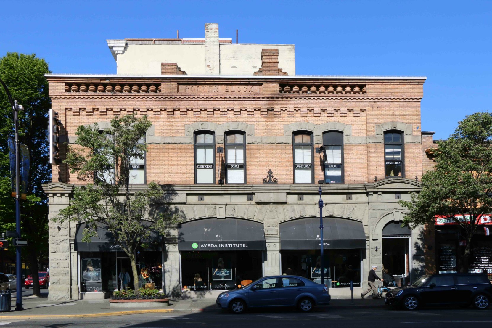 The Porter Block, 1402-1406 Douglas Street in downtown Victoria, B.C. Built in 1900 by architect W. Ridgway Wilson for Robert John Porter (photo_ Temple Lodge No. 33 Historian)